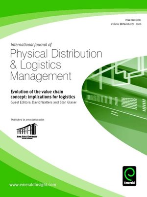 cover image of International Journal of Physical Distribution & Logistics Management, Volume 38, Issue 9